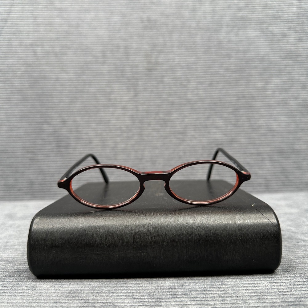 SEE 2510 Y2K Eyeglasses Oval Tortoise Brown Black Frames Made in Italy 42-20-135